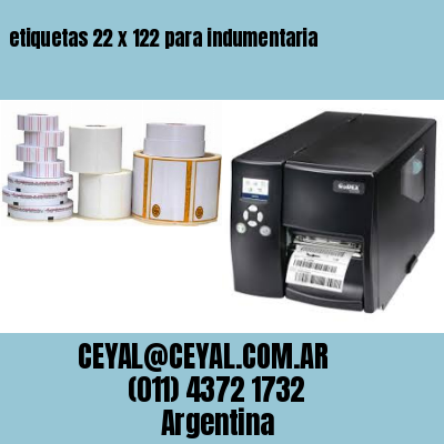 etiquetas 22 x 122 para indumentaria