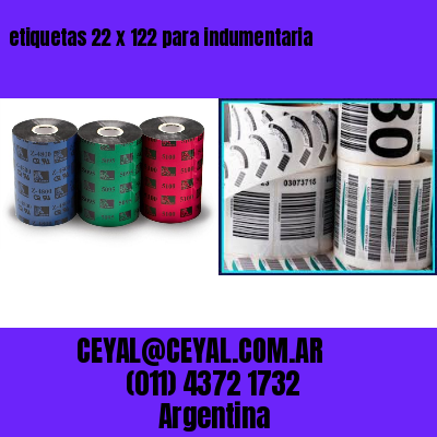 etiquetas 22 x 122 para indumentaria