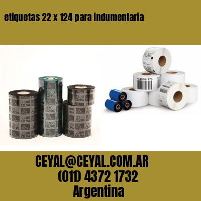 etiquetas 22 x 124 para indumentaria
