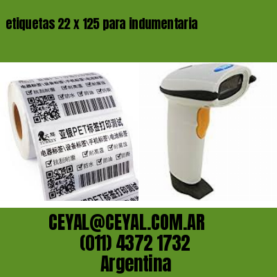 etiquetas 22 x 125 para indumentaria
