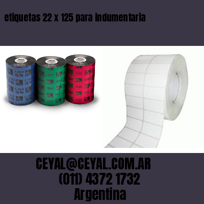 etiquetas 22 x 125 para indumentaria