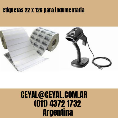 etiquetas 22 x 126 para indumentaria