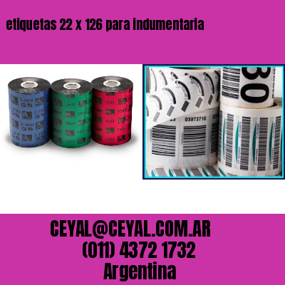 etiquetas 22 x 126 para indumentaria