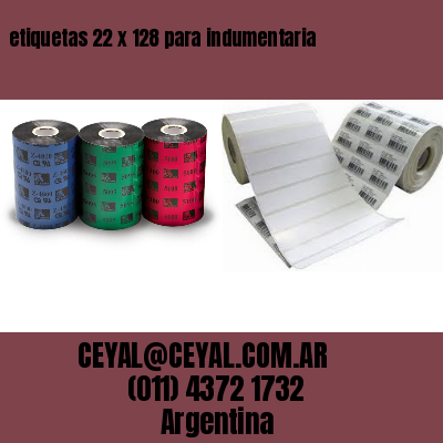 etiquetas 22 x 128 para indumentaria