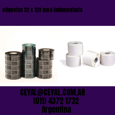 etiquetas 22 x 129 para indumentaria