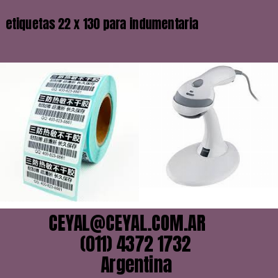 etiquetas 22 x 130 para indumentaria