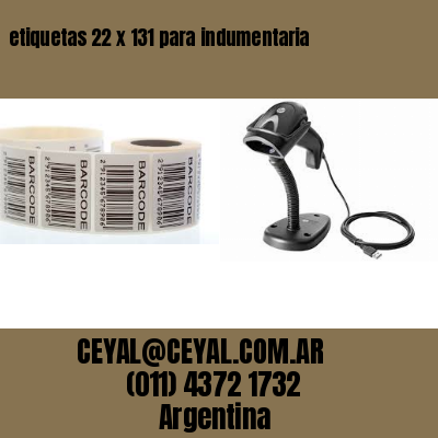etiquetas 22 x 131 para indumentaria