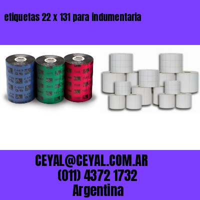 etiquetas 22 x 131 para indumentaria