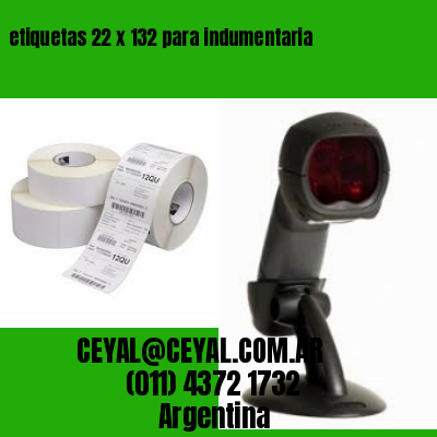 etiquetas 22 x 132 para indumentaria