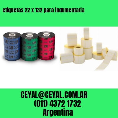 etiquetas 22 x 132 para indumentaria