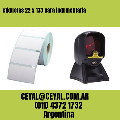 etiquetas 22 x 133 para indumentaria