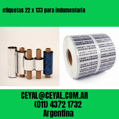 etiquetas 22 x 133 para indumentaria