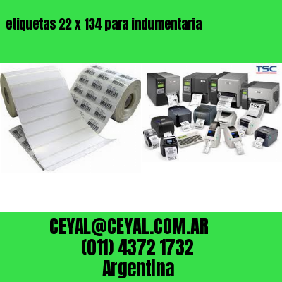 etiquetas 22 x 134 para indumentaria