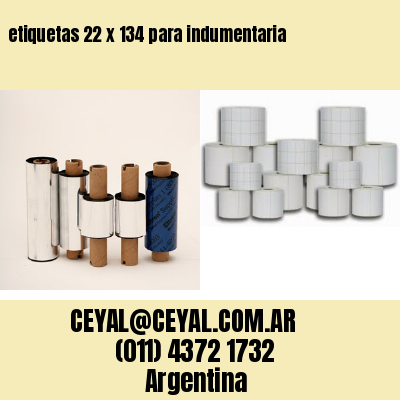 etiquetas 22 x 134 para indumentaria