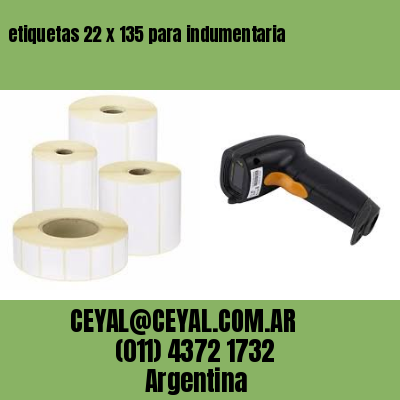 etiquetas 22 x 135 para indumentaria