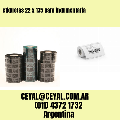 etiquetas 22 x 135 para indumentaria
