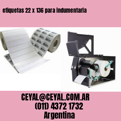 etiquetas 22 x 136 para indumentaria