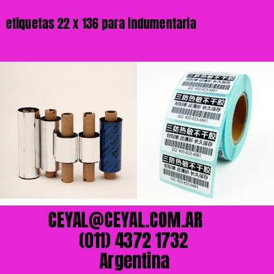 etiquetas 22 x 136 para indumentaria