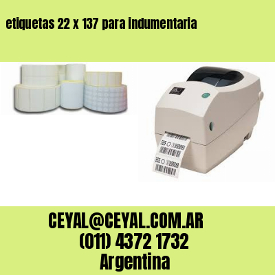 etiquetas 22 x 137 para indumentaria