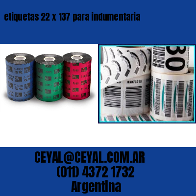 etiquetas 22 x 137 para indumentaria