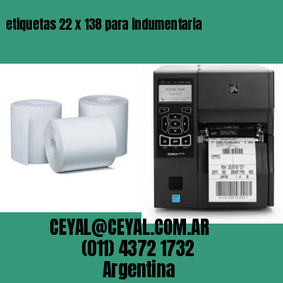 etiquetas 22 x 138 para indumentaria