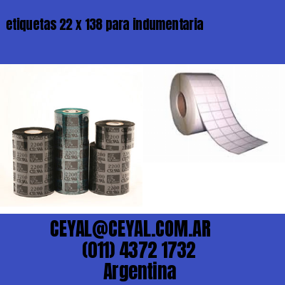 etiquetas 22 x 138 para indumentaria