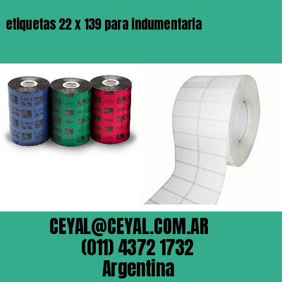 etiquetas 22 x 139 para indumentaria