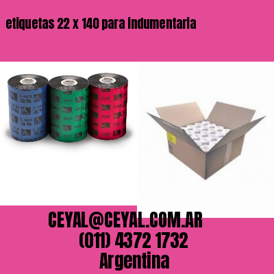 etiquetas 22 x 140 para indumentaria