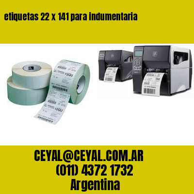 etiquetas 22 x 141 para indumentaria