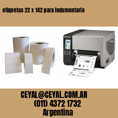 etiquetas 22 x 142 para indumentaria
