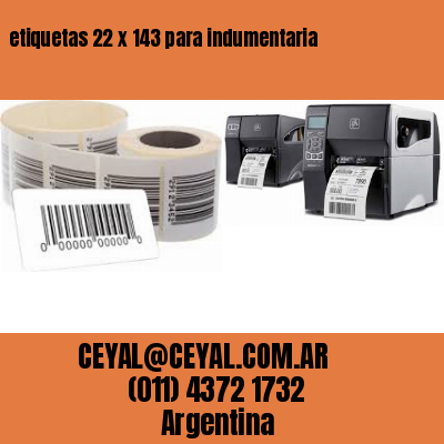 etiquetas 22 x 143 para indumentaria