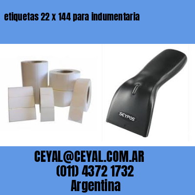 etiquetas 22 x 144 para indumentaria