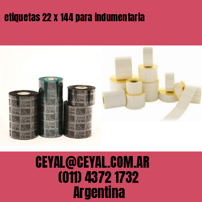 etiquetas 22 x 144 para indumentaria
