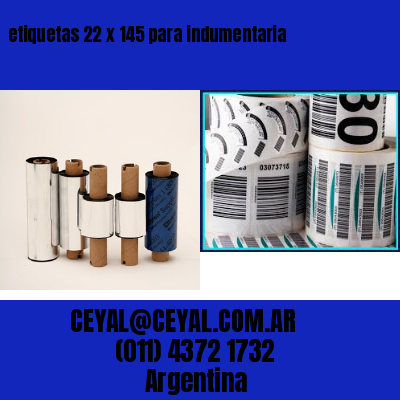 etiquetas 22 x 145 para indumentaria
