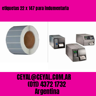 etiquetas 22 x 147 para indumentaria