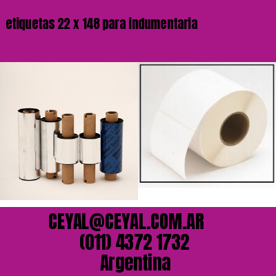 etiquetas 22 x 148 para indumentaria