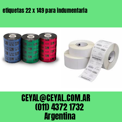 etiquetas 22 x 149 para indumentaria