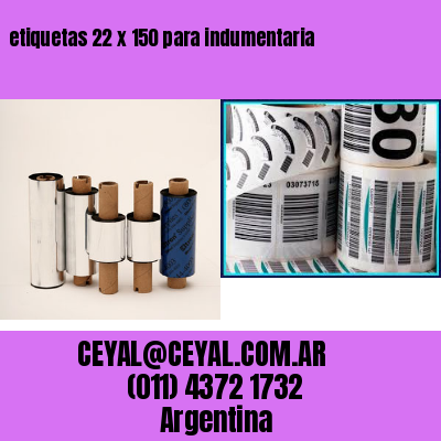 etiquetas 22 x 150 para indumentaria
