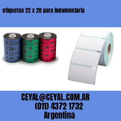 etiquetas 22 x 20 para indumentaria