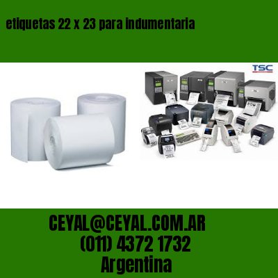 etiquetas 22 x 23 para indumentaria