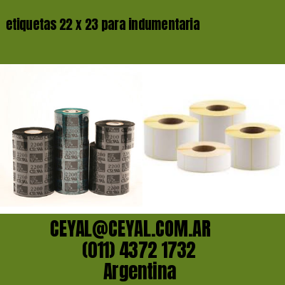 etiquetas 22 x 23 para indumentaria