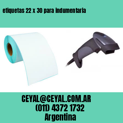 etiquetas 22 x 30 para indumentaria