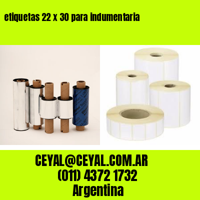 etiquetas 22 x 30 para indumentaria