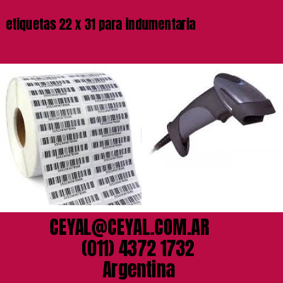 etiquetas 22 x 31 para indumentaria