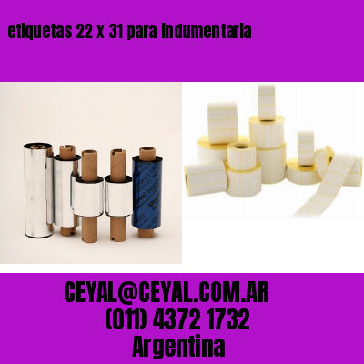 etiquetas 22 x 31 para indumentaria