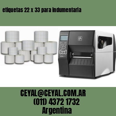 etiquetas 22 x 33 para indumentaria