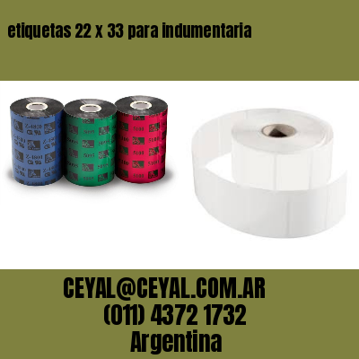 etiquetas 22 x 33 para indumentaria