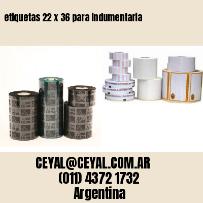 etiquetas 22 x 36 para indumentaria