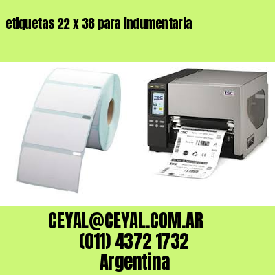 etiquetas 22 x 38 para indumentaria