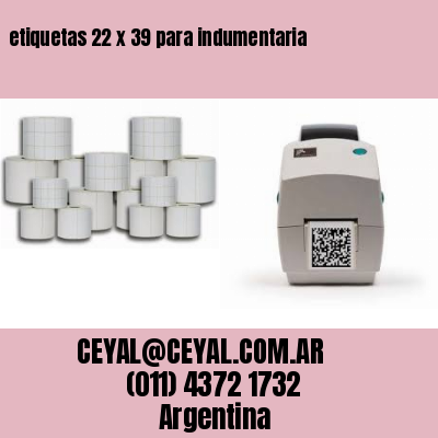 etiquetas 22 x 39 para indumentaria